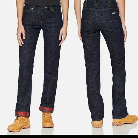 Carhartt Blaine Flannel Lined Jean's Rugged Flex Straight Leg 16R - Picture 3 of 5